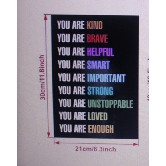 Colorful Inspirational Quote Canvas Poster Unframed Living Room Decor Art Print - Picture 5 of 5